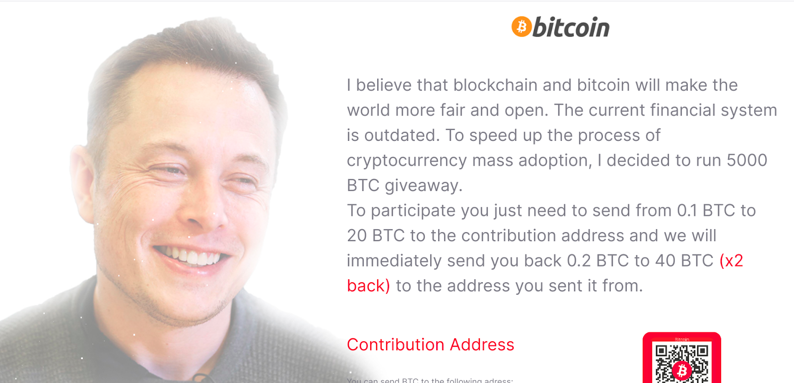 SpaceX Bitcoin Giveaway?