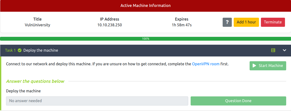 Machine Information