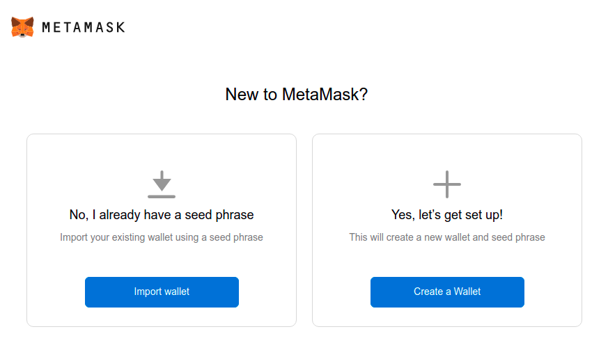 Fake metamask landing page