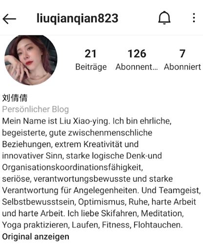 fake instagram account